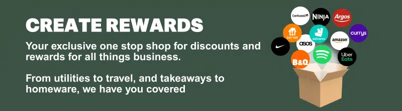 create rewards banner for retail, motor, hospitality and beauty