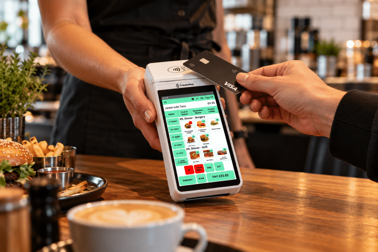 taking a payment on createpay touch payment machine