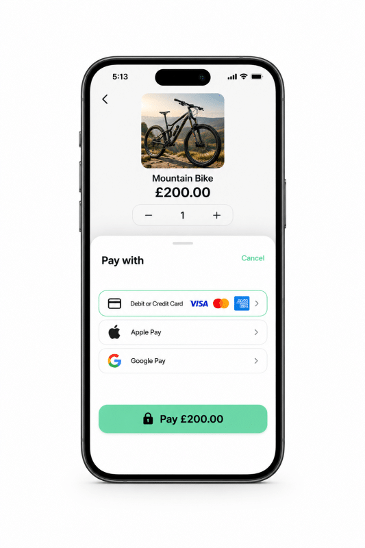 taking a payment on create commerce an online payment solution