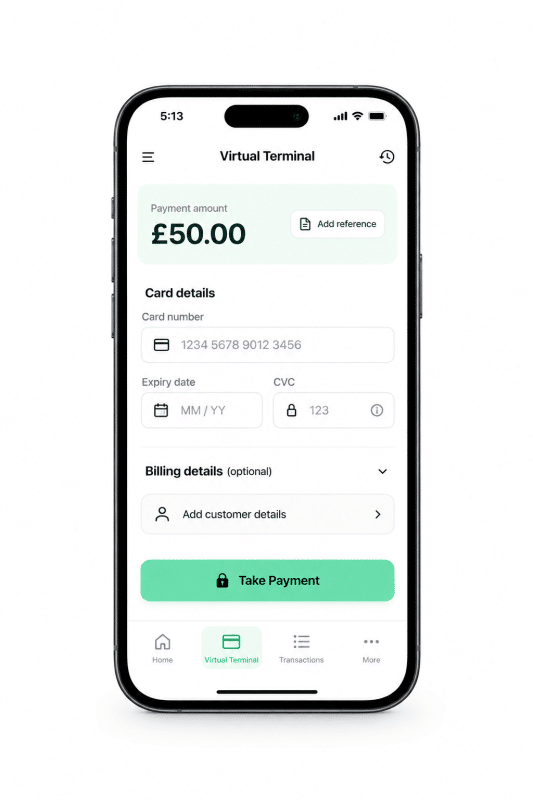 taking a payment on create commerce an online payment solution